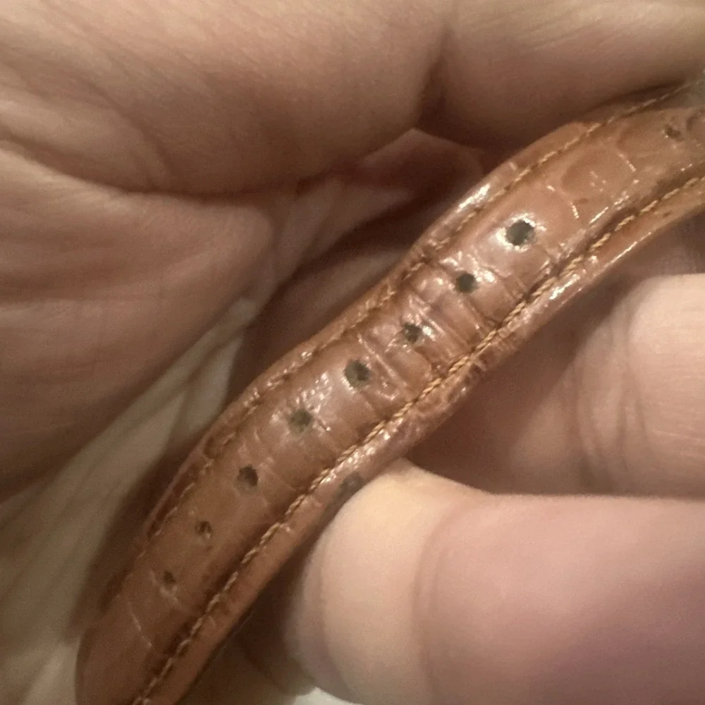 Working Vintage Brittania Cat Wristwatch 38.5mm Brown Leather Unisex Quartz Rare